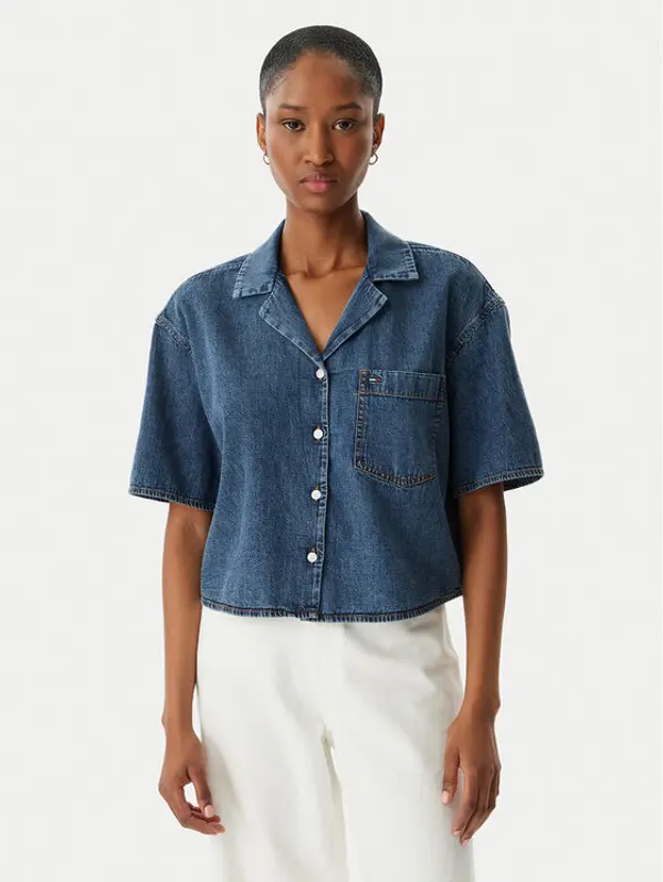 Tommy Jeans Tommy Jeans traper košulja DW0DW22216 Plava Relaxed Fit