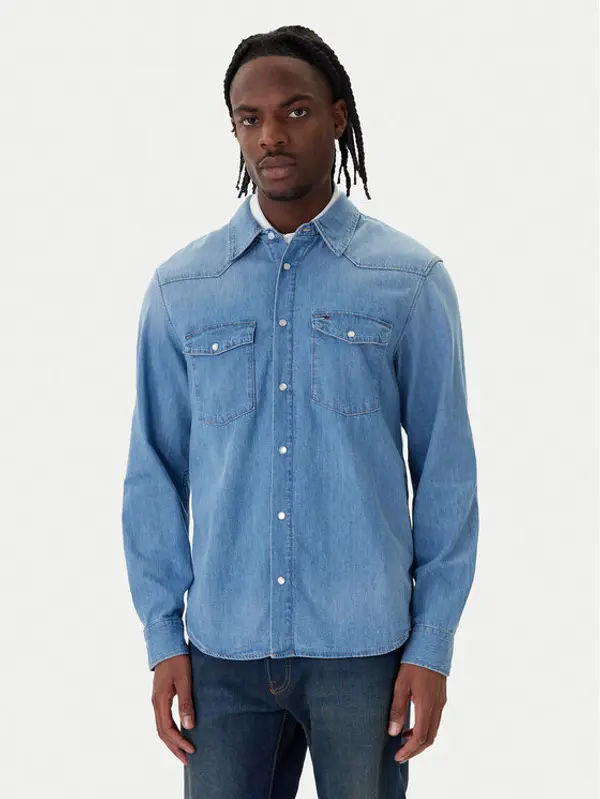 Tommy Jeans Tommy Jeans traper košulja Western DM0DM23029 Plava Regular Fit