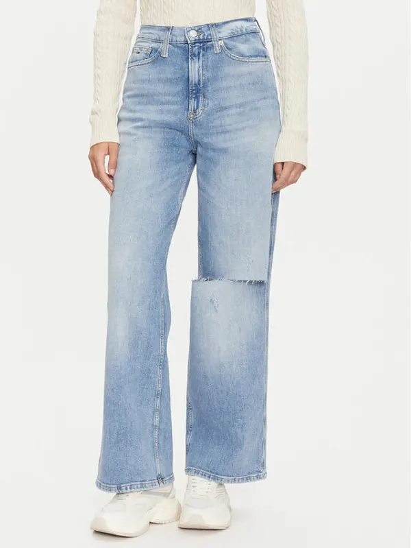 Tommy Jeans Tommy Jeans Traperice Claire DW0DW19608 Plava Wide Leg