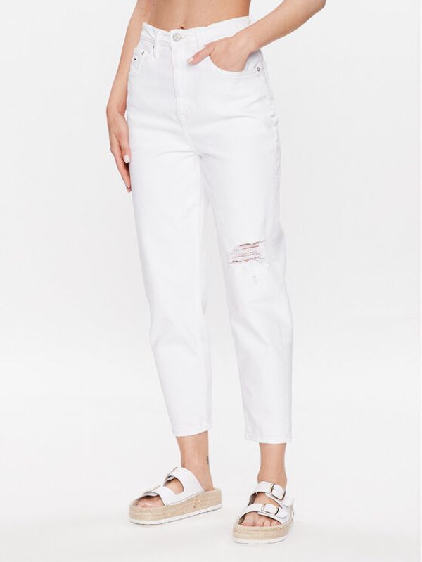 Tommy Jeans Tommy Jeans Traperice DW0DW15502 Bijela Mom Fit