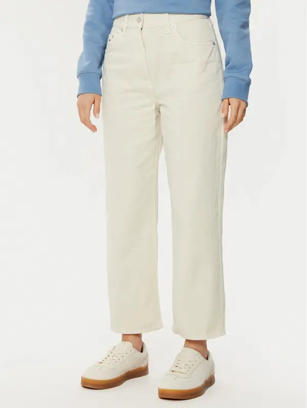 Tommy Jeans Tommy Jeans Traperice DW0DW19392 Écru Straight Fit