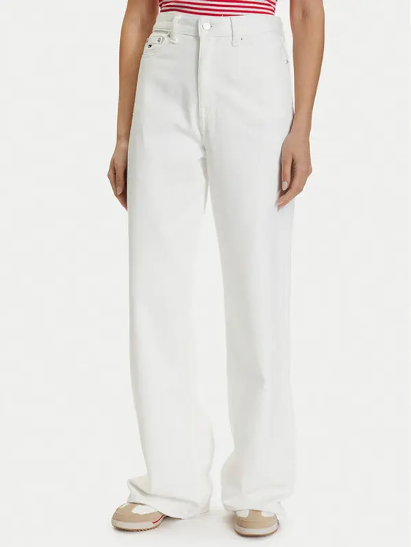 Tommy Jeans Tommy Jeans Traperice DW0DW22648 Bijela Straight Leg