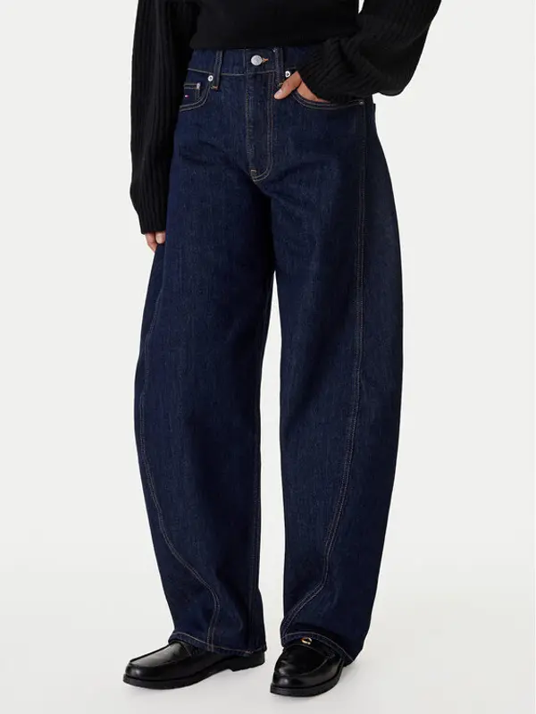 Tommy Jeans Tommy Jeans Traperice Ella DW0DW22617 Tamnoplava Barrel Fit