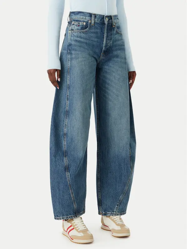 Tommy Jeans Tommy Jeans Traperice Ella DW0DW23098 Plava Barrel Fit