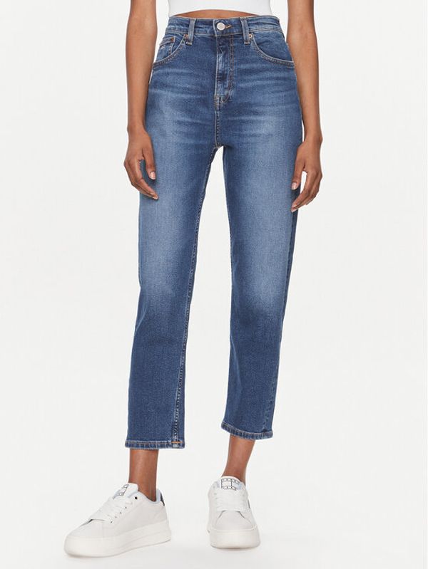 Tommy Jeans Tommy Jeans Traperice Izzie Hgh Sl Ank Ah5150 DW0DW17194 Tamnoplava Straight Leg