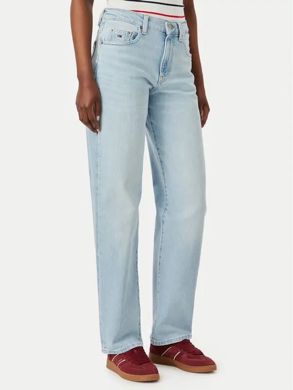 Tommy Jeans Tommy Jeans Traperice Kira DW0DW23106 Svijetlo plava Slim Fit