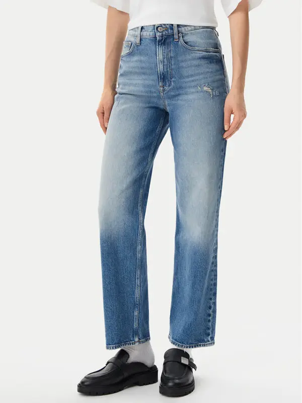 Tommy Jeans Tommy Jeans Traperice Layla DW0DW19772 Plava Straight Fit