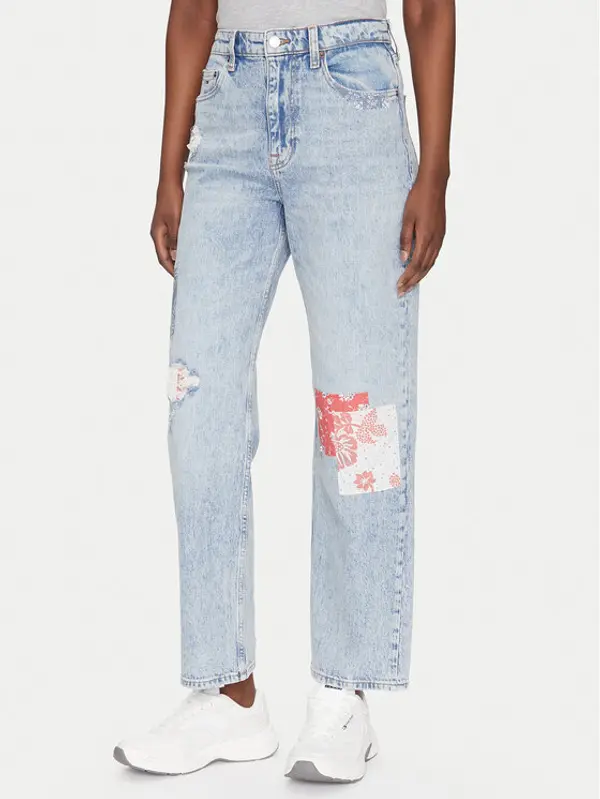 Tommy Jeans Tommy Jeans Traperice Layla DW0DW20017 Plava Straight Fit