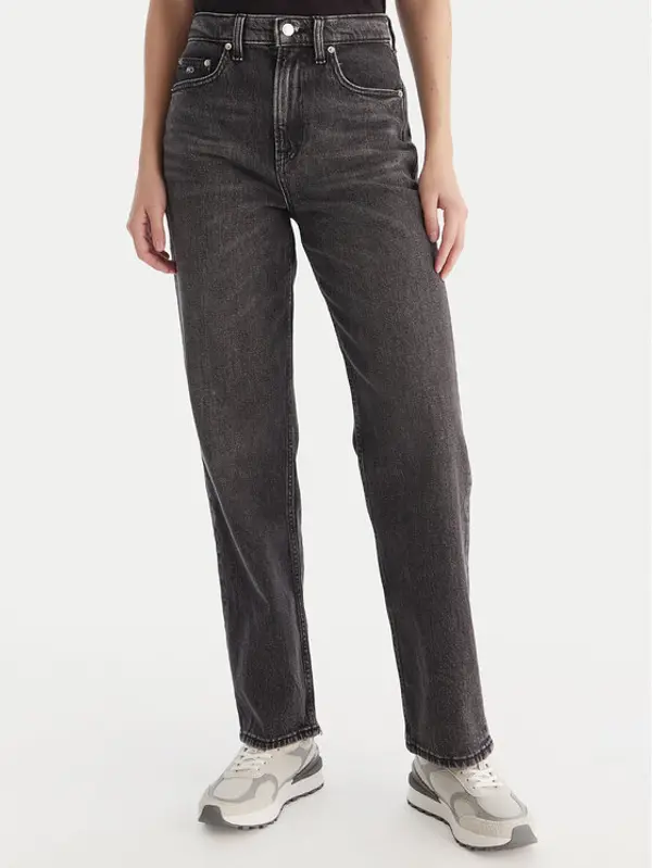 Tommy Jeans Tommy Jeans Traperice Layla DW0DW20646 Crna Straight Fit