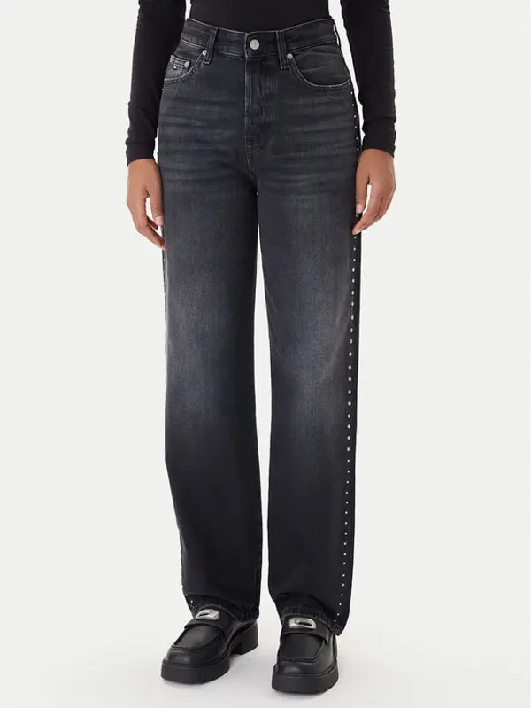 Tommy Jeans Tommy Jeans Traperice Layla DW0DW21515 Crna Straight Fit