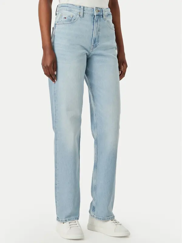 Tommy Jeans Tommy Jeans Traperice Layla DW0DW23018 Svijetlo plava Straight Fit