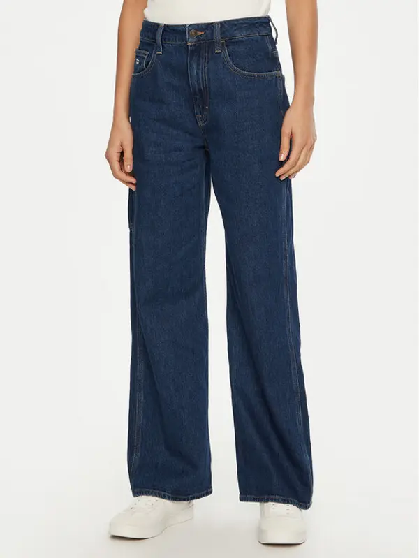 Tommy Jeans Tommy Jeans Traperice Mia DW0DW20460 Tamnoplava Relaxed Fit