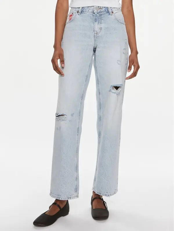 Tommy Jeans Tommy Jeans Traperice Sophie DW0DW18111 Plava Straight Fit