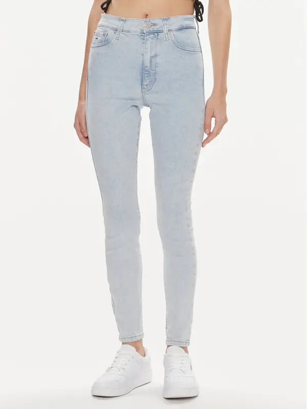 Tommy Jeans Tommy Jeans Traperice Sylvia DW0DW17589 Plava Skinny Fit