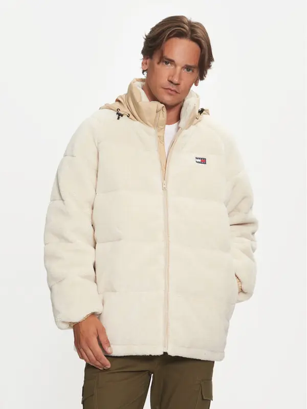 Tommy Jeans Tommy Jeans Zimska jakna DM0DM19638 Bež Regular Fit