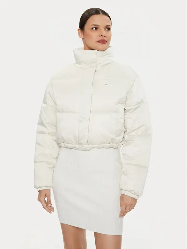 Tommy Jeans Tommy Jeans Zimska jakna Satin DW0DW18292 Bež Regular Fit