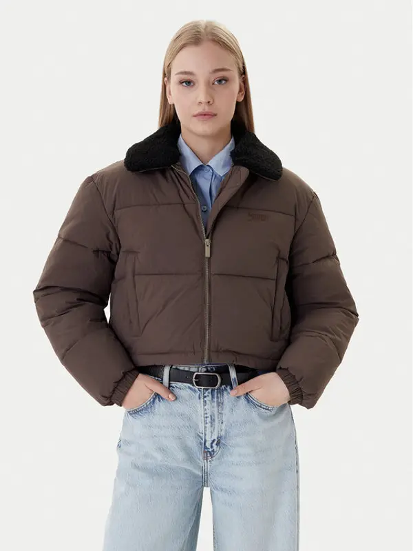 Tommy Jeans Tommy Jeans Zimska jakna Teddy DW0DW22049 Smeđa Regular Fit