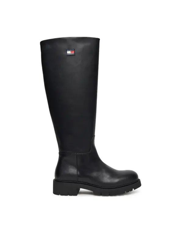 Tommy Jeans Tommy Jeans Zimske čizme Tjw Stretchy Long Shaft Boot EN0EN02828 Crna
