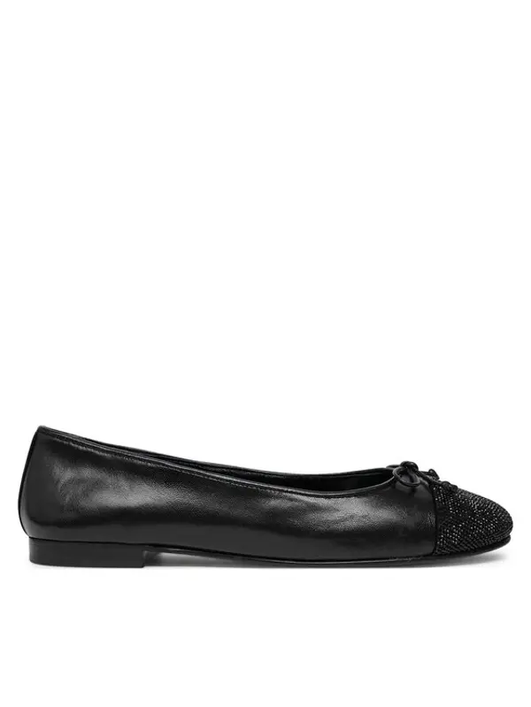 TORY BURCH Tory Burch Balerinke Cap-Toe Pave Ballet 166214 Crna