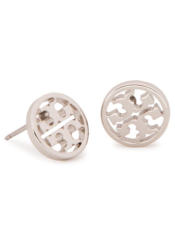 Tory Burch Tory Burch Naušnice Logo Circle Stud Earring 11165518 Srebrna