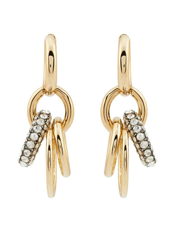 Tory Burch Tory Burch Naušnice Miller Pave Interlocking Earring 160179 Zlatna