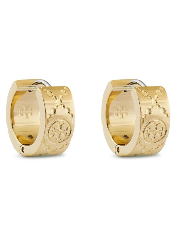 Tory Burch Tory Burch Naušnice T Monogram Small Hoop Earring 159310 Zlatna
