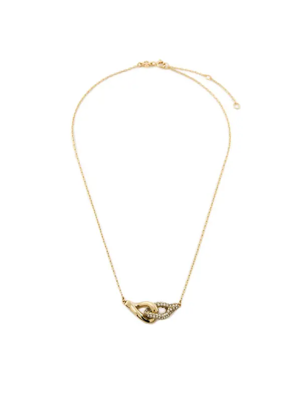 TORY BURCH Tory Burch Ogrlica Interlocking Wishbone Pendant 161070 Zlatna