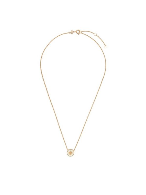 Tory Burch Tory Burch Ogrlica Kira Enamel Pendant 90549 Bijela