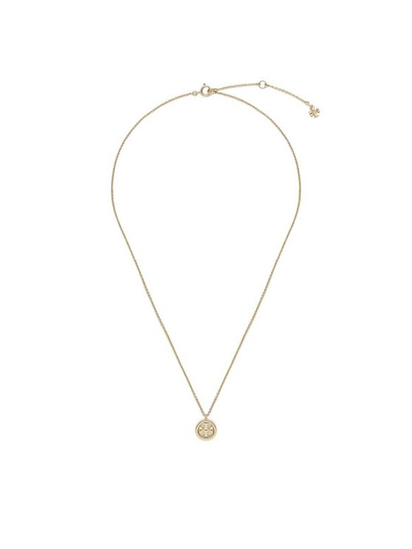 Tory Burch Tory Burch Ogrlica Miller Pendant Necklace 137185 Zlatna