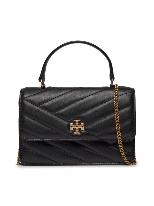 Tory Burch Tory Burch Torbica Kira Chevron Mini Top Handle Chain Wallet 152356 Crna