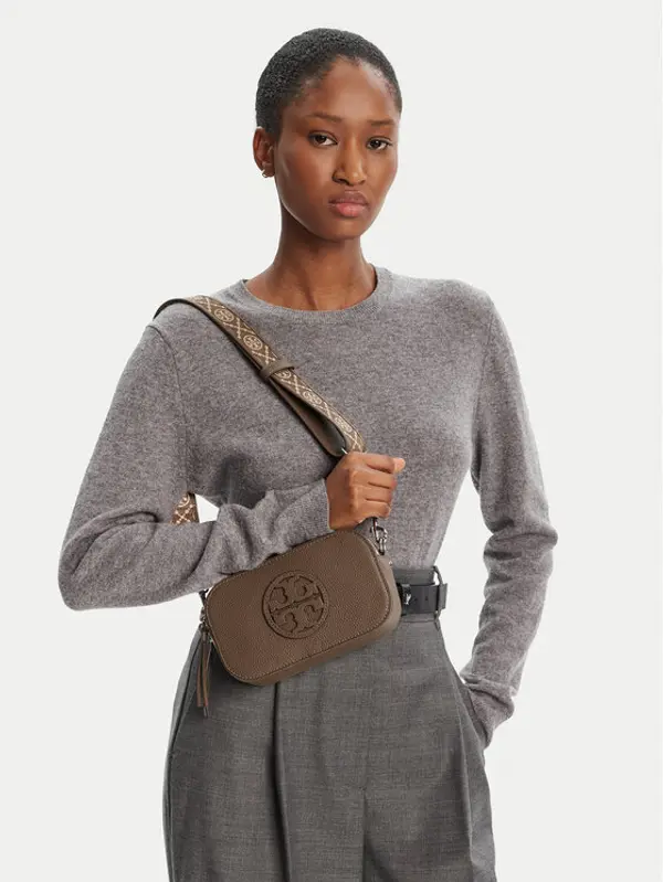 TORY BURCH Tory Burch Torbica Mini Miller Crossbody 171955 Smeđa