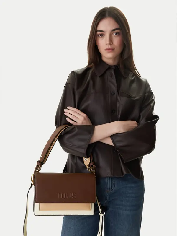 TOUS TOUS Torbica Audree Saffiano 2002358201 Smeđa