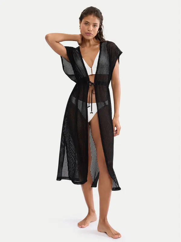 Triumph Triumph Kimono Beach MyWear Crochet 10226433 Crna Relaxed Fit