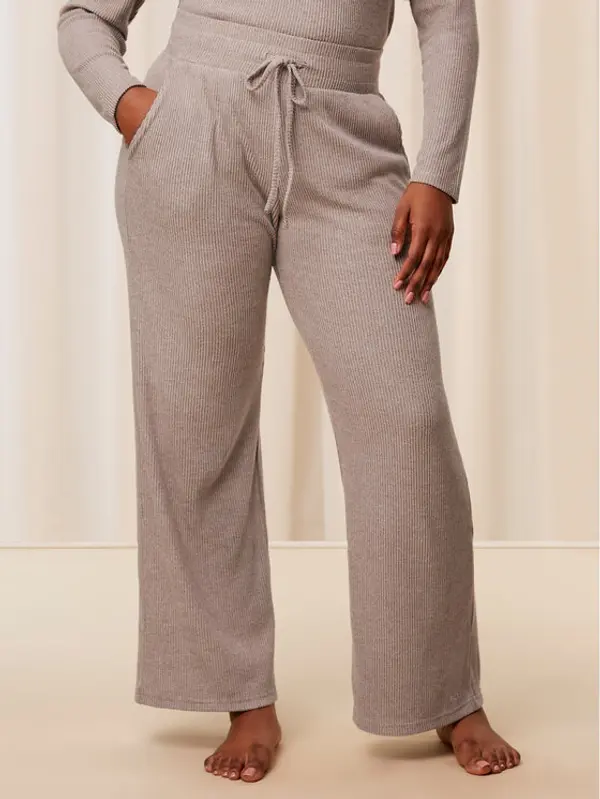 Triumph Triumph Pidžama hlače Thermal MyWear Wide Leg Trousers 10216564 Bež Regular Fit