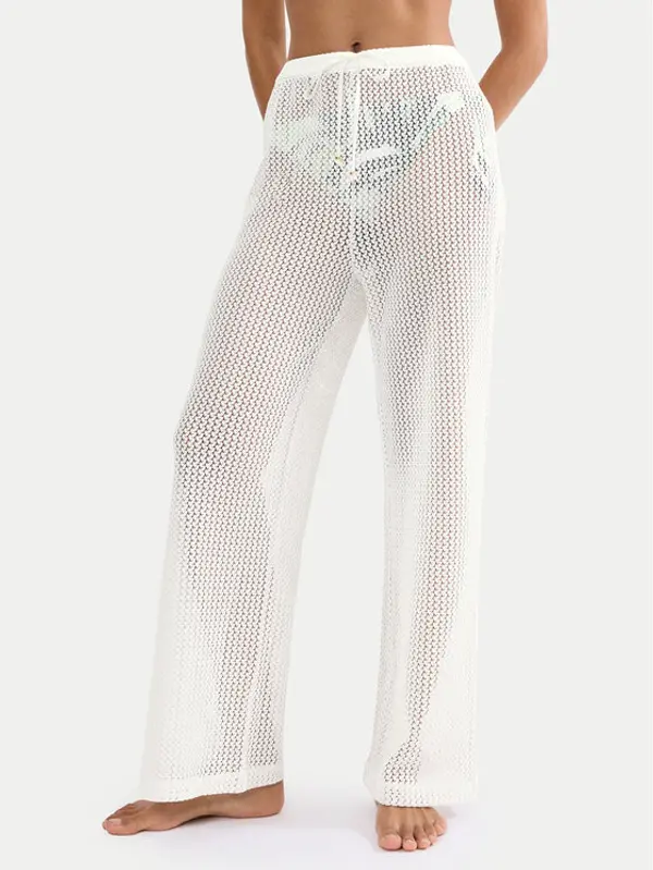 Triumph Triumph Plažne hlače Beach MyWear Crochet 10226465 Bijela Relaxed Fit