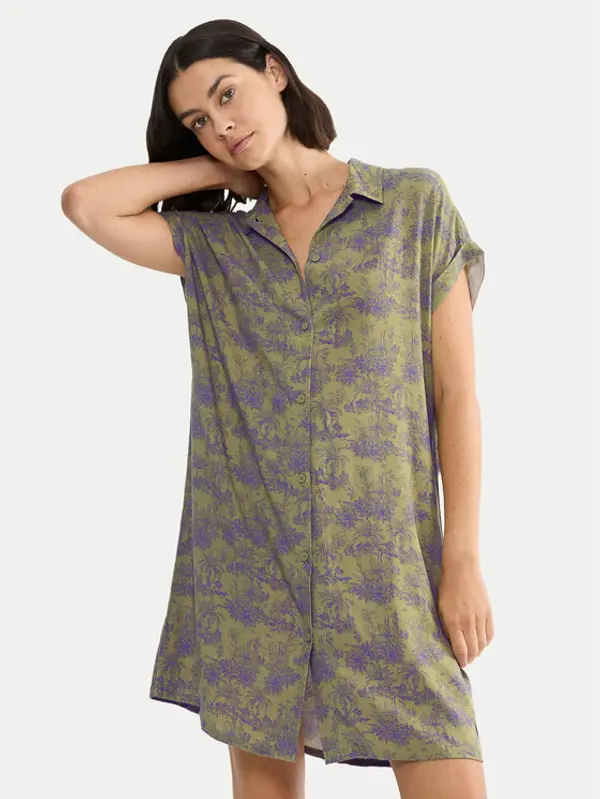 Triumph Triumph Spavaćica Boyfriend 10222612 Zelena Relaxed Fit
