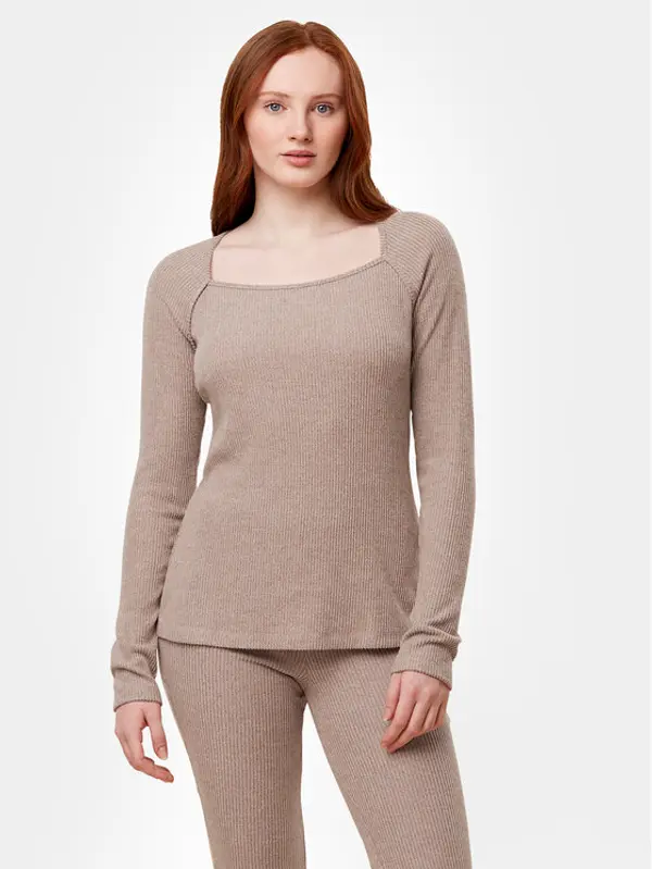 Triumph Triumph Spavaćiće Thermal MyWear Top LSL 10216551 Bež Regular Fit