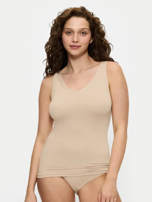 Triumph Triumph Top Sense Of Modal 10224796 Bež Slim Fit
