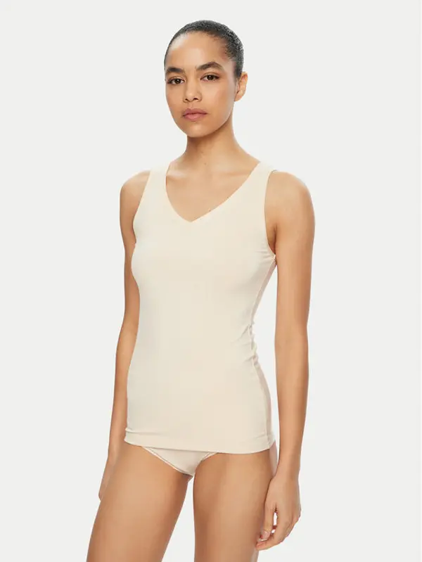 Triumph Triumph Top Sense Of Modal 10224796 Écru Slim Fit