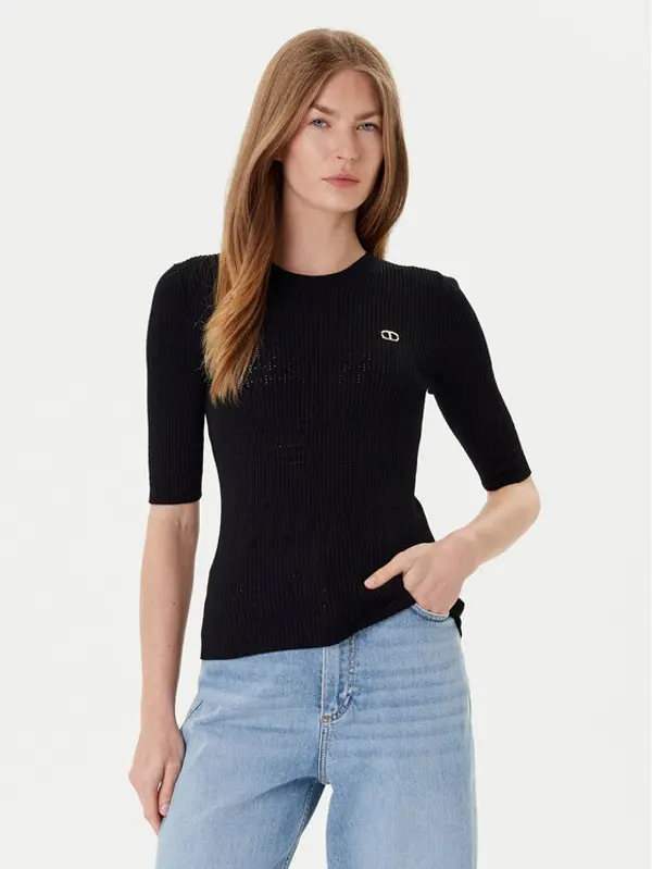 TWINSET TWINSET Džemper 252TP3240 Crna Regular Fit