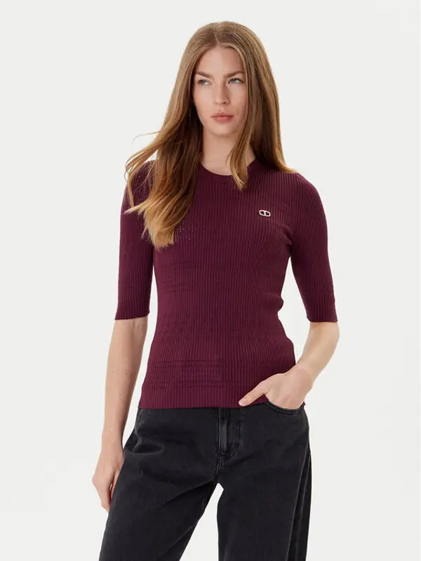 TWINSET TWINSET Džemper 252TP3240 Tamnocrvena Regular Fit