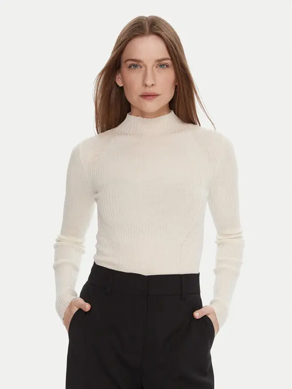 TWINSET TWINSET Džemper 252TT3111 Écru Slim Fit