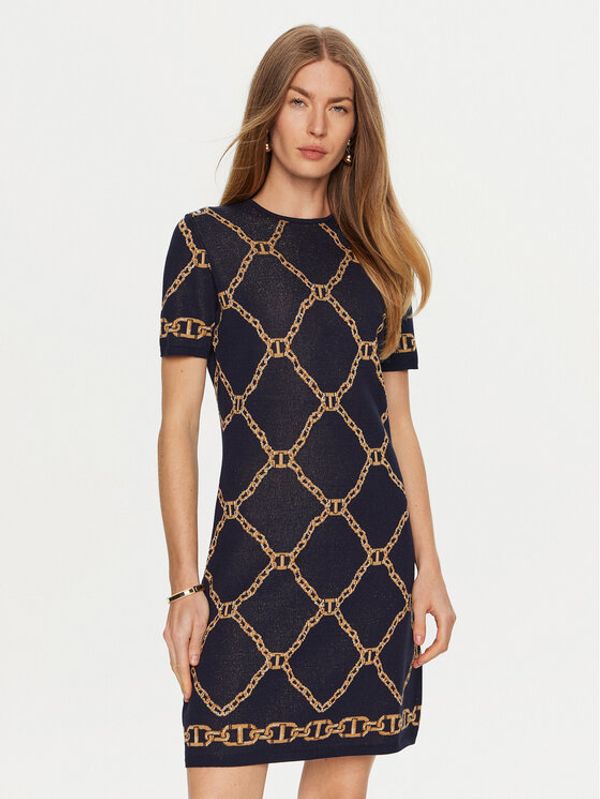 TWINSET TWINSET Džemper haljina 241TP3523 Tamnoplava Regular Fit