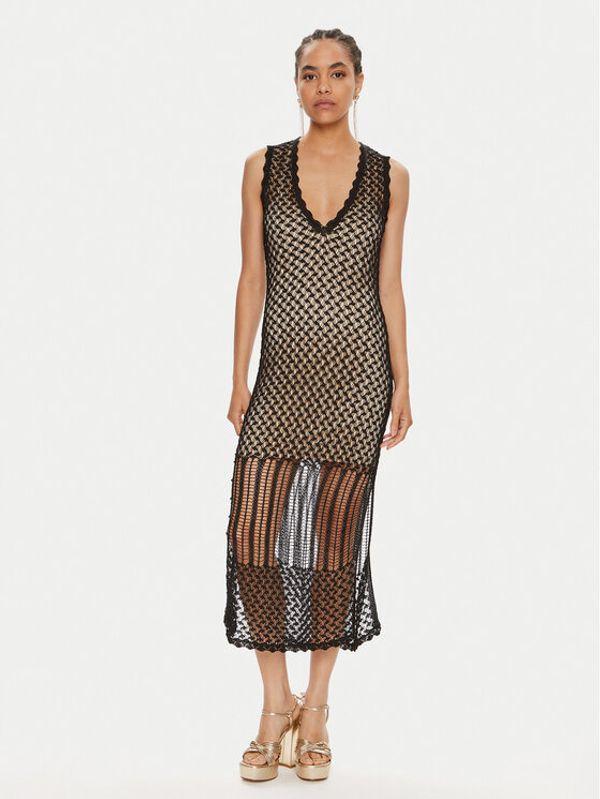 TWINSET TWINSET Džemper haljina 241TT3210 Crna Slim Fit