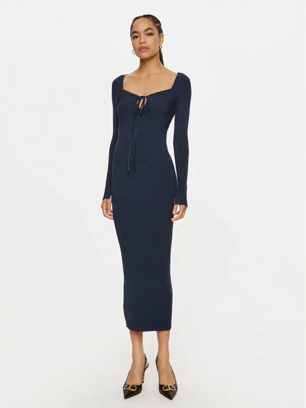 TWINSET TWINSET Džemper haljina 242TP3081 Tamnoplava Regular Fit