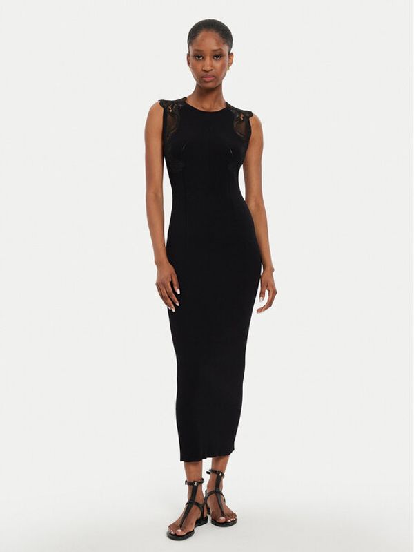 TWINSET TWINSET Džemper haljina 242TP3190 Crna Slim Fit