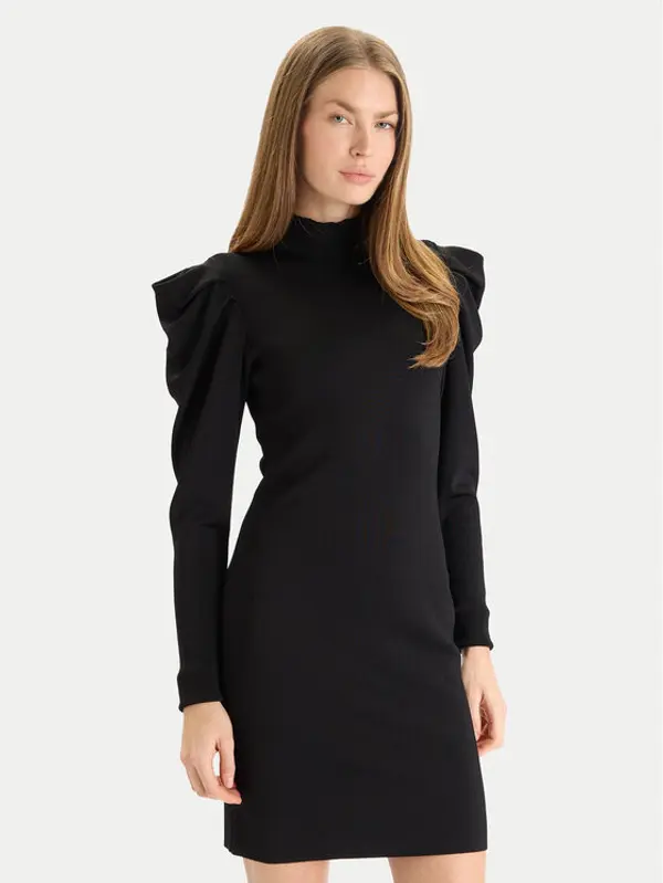 TWINSET TWINSET Džemper haljina 252AT3010 Crna Slim Fit