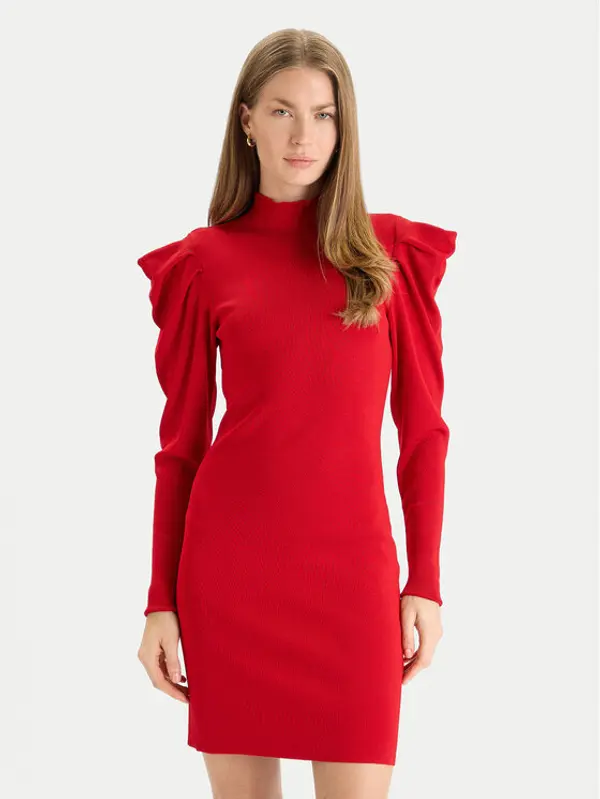 TWINSET TWINSET Džemper haljina 252AT3010 Crvena Slim Fit