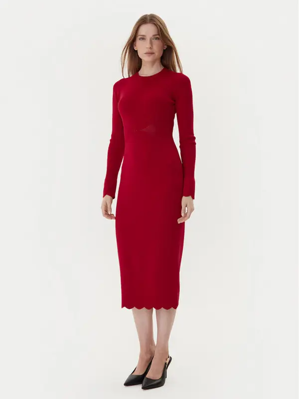 TWINSET TWINSET Džemper haljina 252TP3040 Crvena Slim Fit