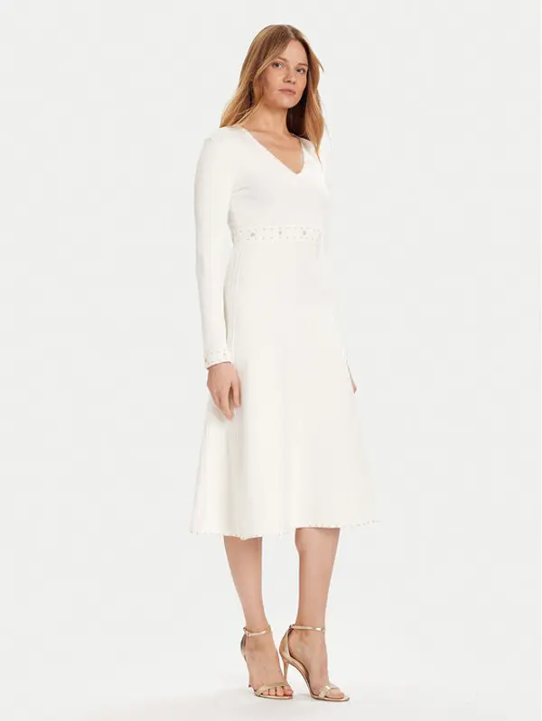 TWINSET TWINSET Džemper haljina 252TP3271 Écru Regular Fit